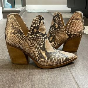 Steve Madden snakeskin bootie